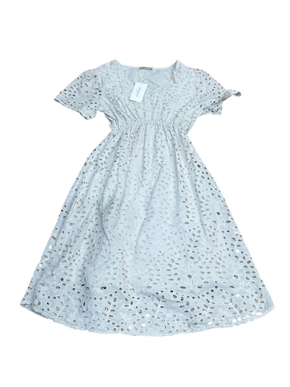 NWT Valentina Naldi Eyelet Dress size L New with tag Women's from Italy